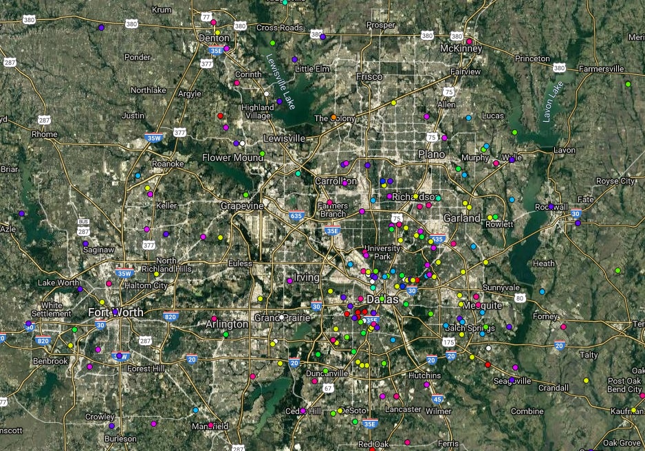 Texas Trees Foundation Tree Map